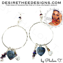 Load image into Gallery viewer, Desire Thee Wired Crystal Hoop Earrings
