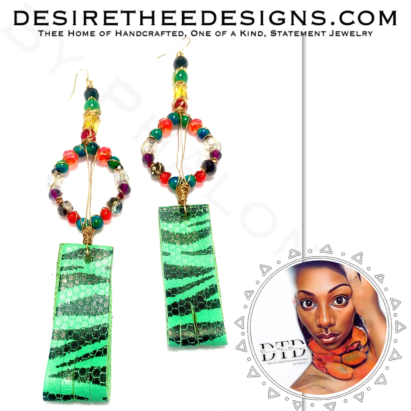 Desire Thee Leather Earrings