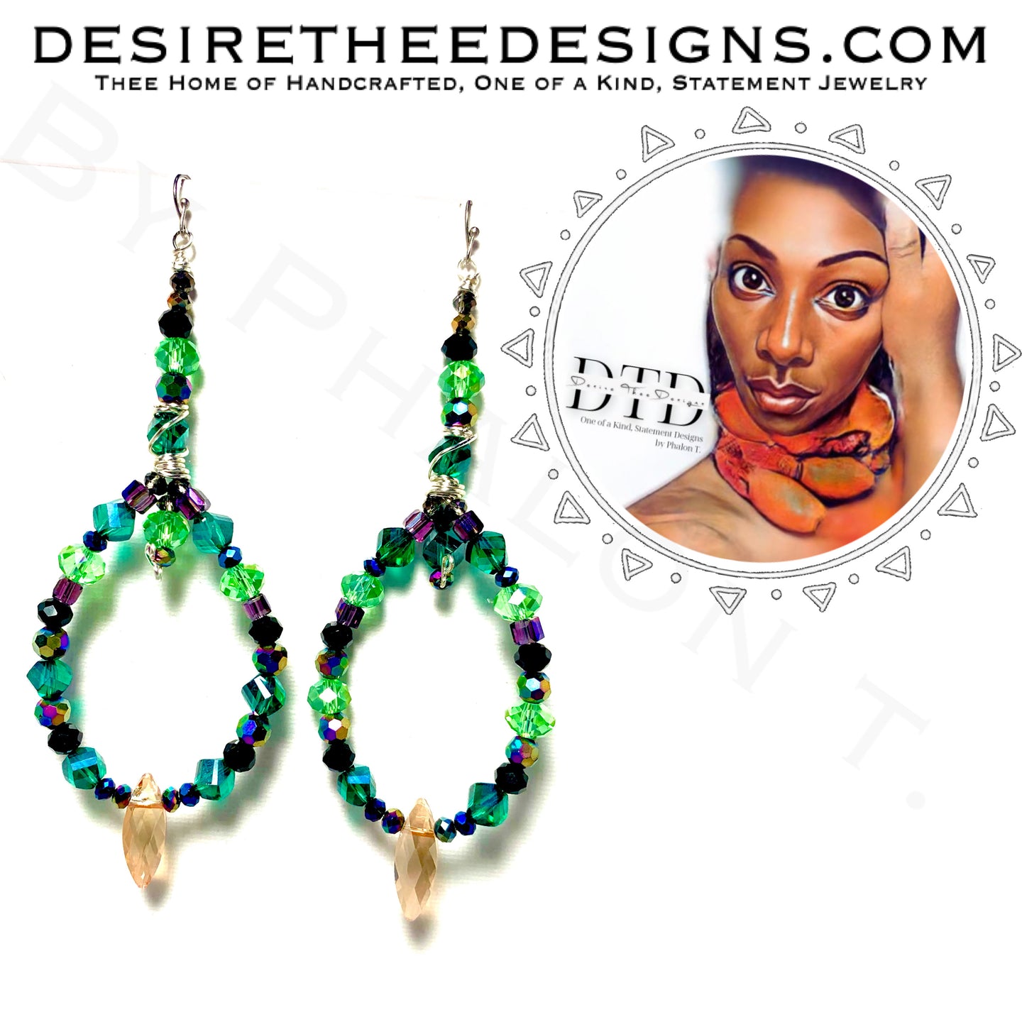 Desire Thee Crystal Hoop Earrings